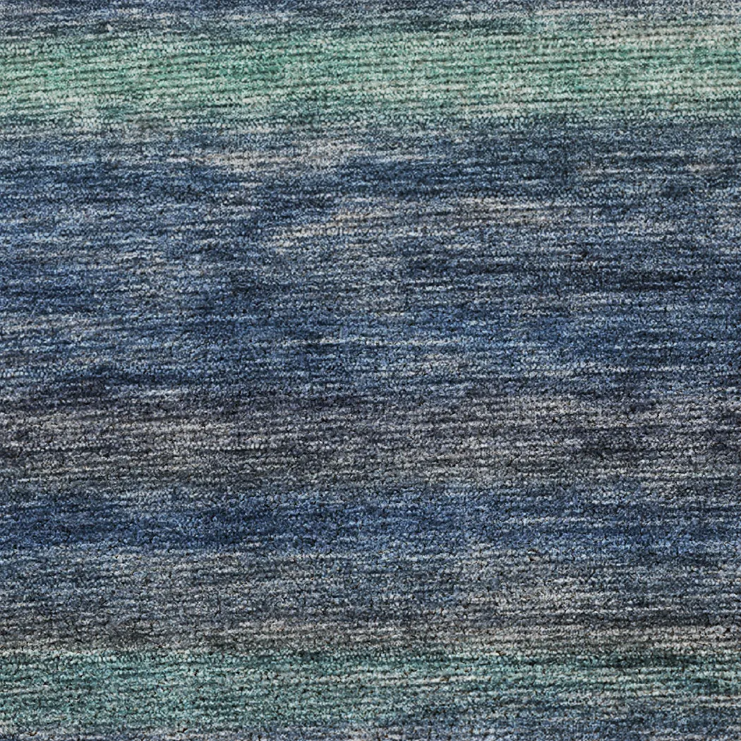 Renera Blue 8' Round Machine Washable Rug - Thumbnail - Image 3