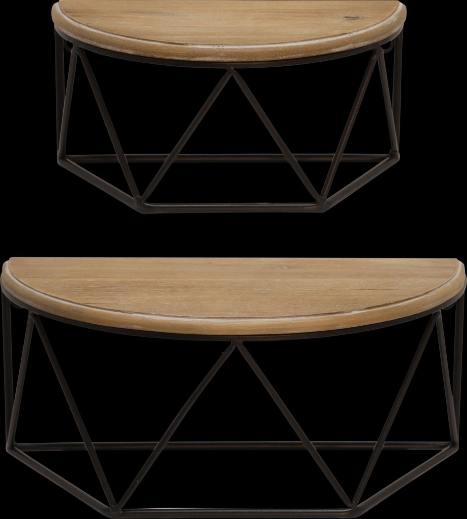 Renezet Brown Wall Shelf - Thumbnail - Image 4