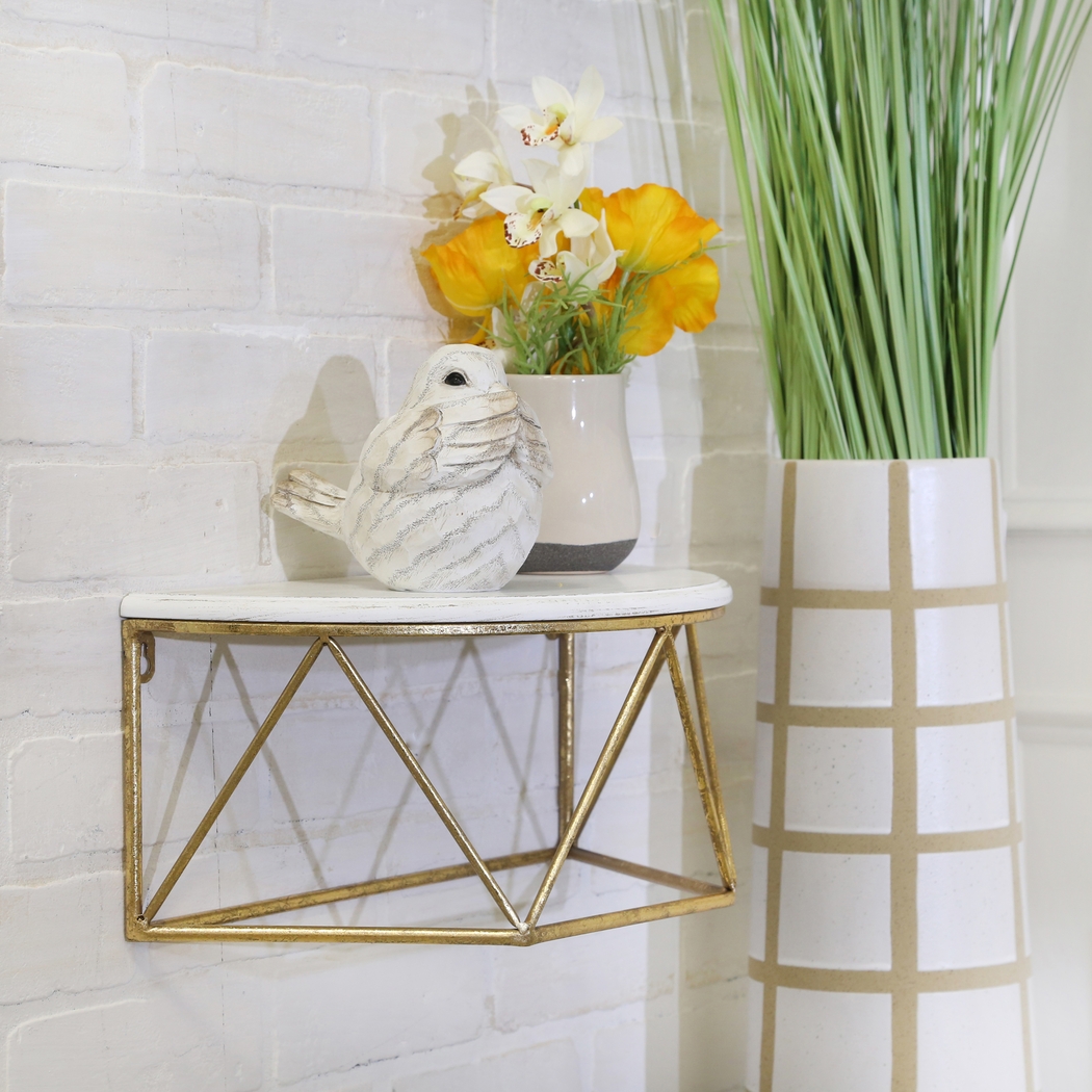 Renezet Gold Wall Shelf - Thumbnail - Image 2