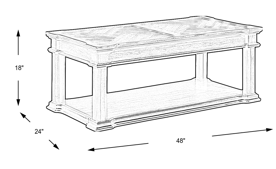Dimension Image. Please refer to the Dimension Tab on this page for dimension details.