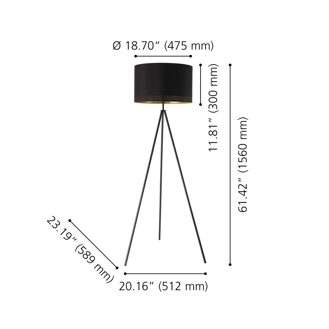 Renfrew Lane Black Floor Lamp - Thumbnail - Image 4