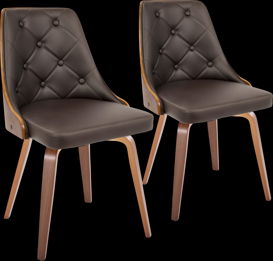 Renior Brown Dining Chair, Set of 2 - Thumbnail - Image 1