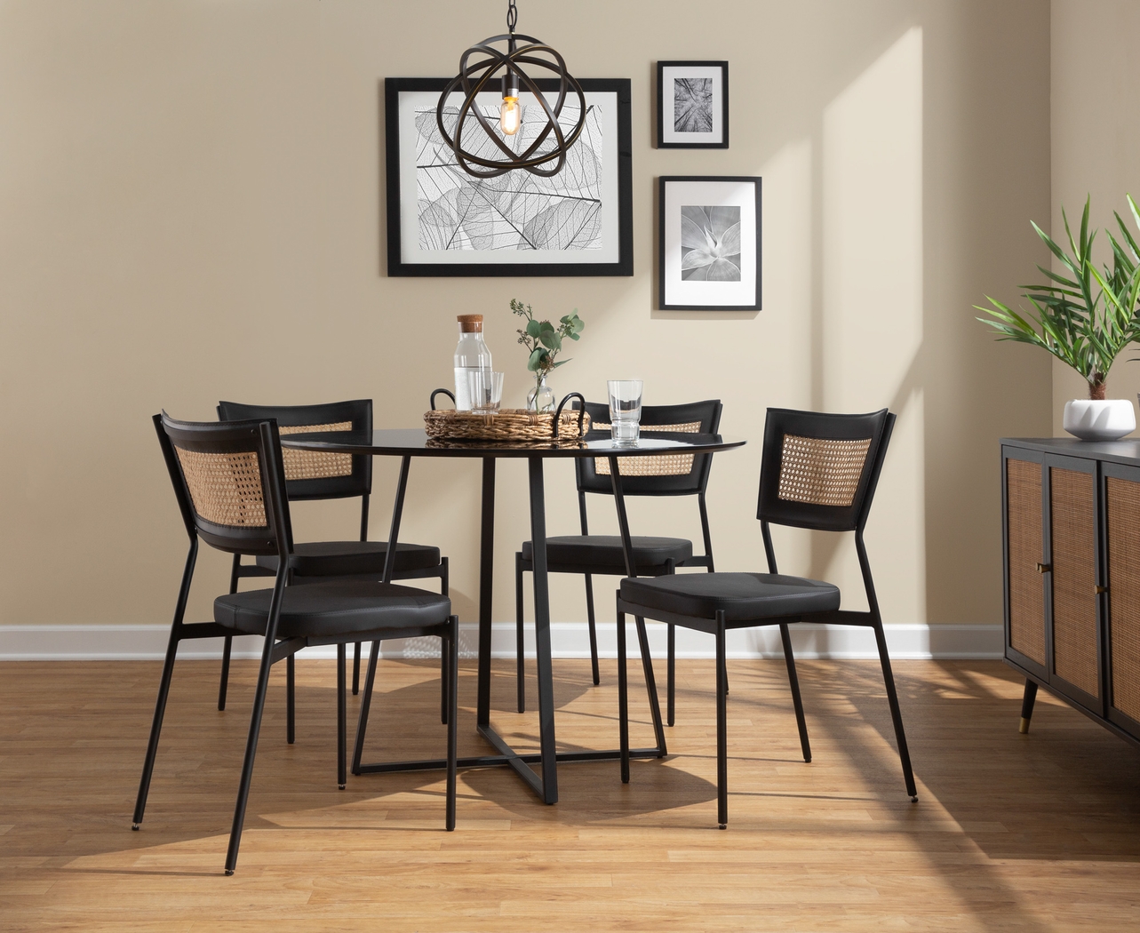 Renneau Black Side Chair, Set of 2 - Thumbnail - Image 3