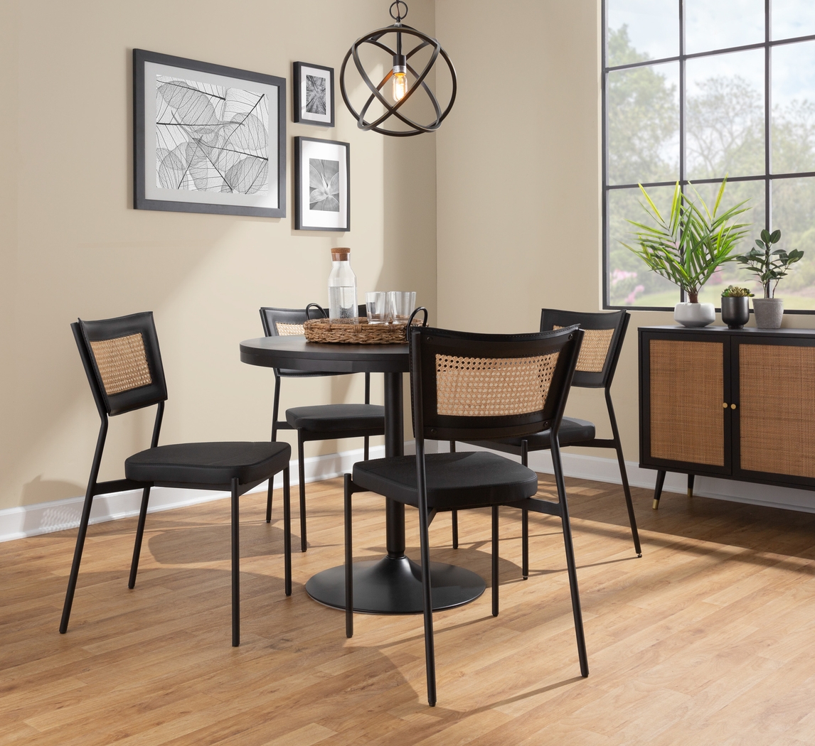 Renneau Black Side Chair, Set of 2 - Thumbnail - Image 4