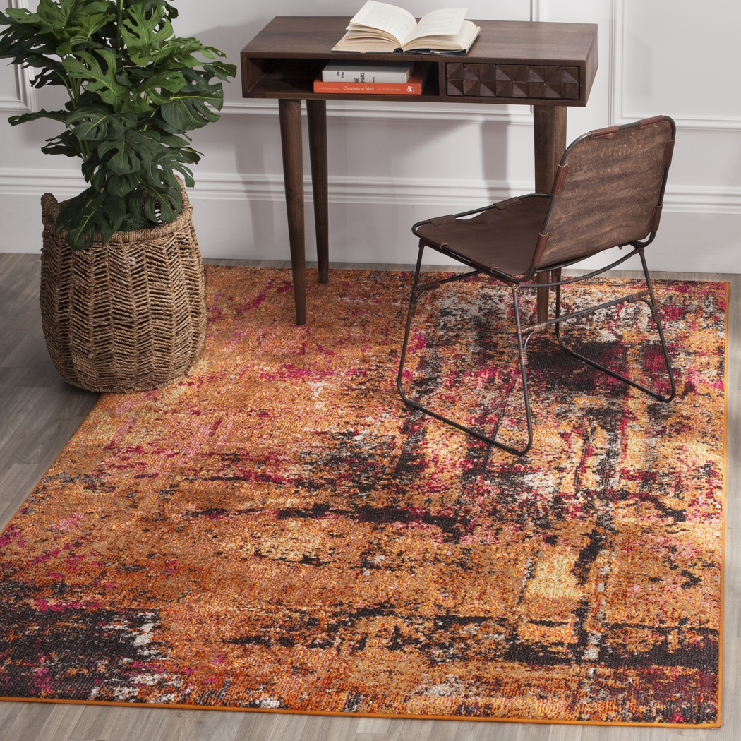 Renner Mill Orange 5'1 x 7'7 Rug - Thumbnail - Image 4