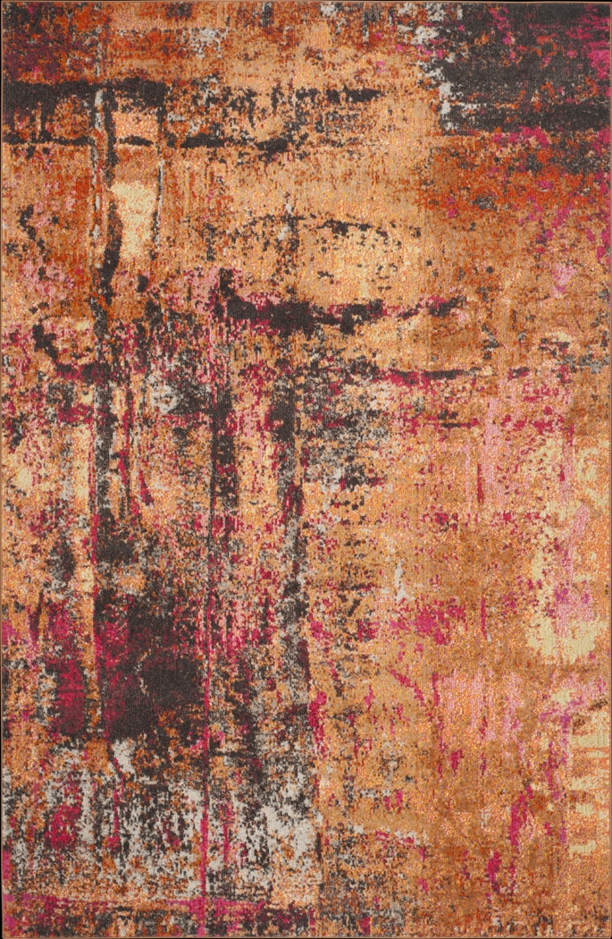 Renner Mill Orange 5'1 x 7'7 Rug - Thumbnail - Image 1