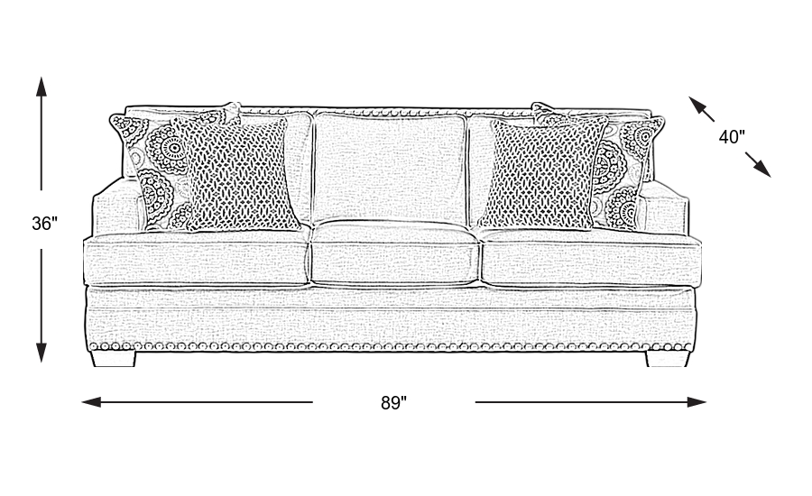 Dimension Image. Please refer to the Dimension Tab on this page for dimension details.