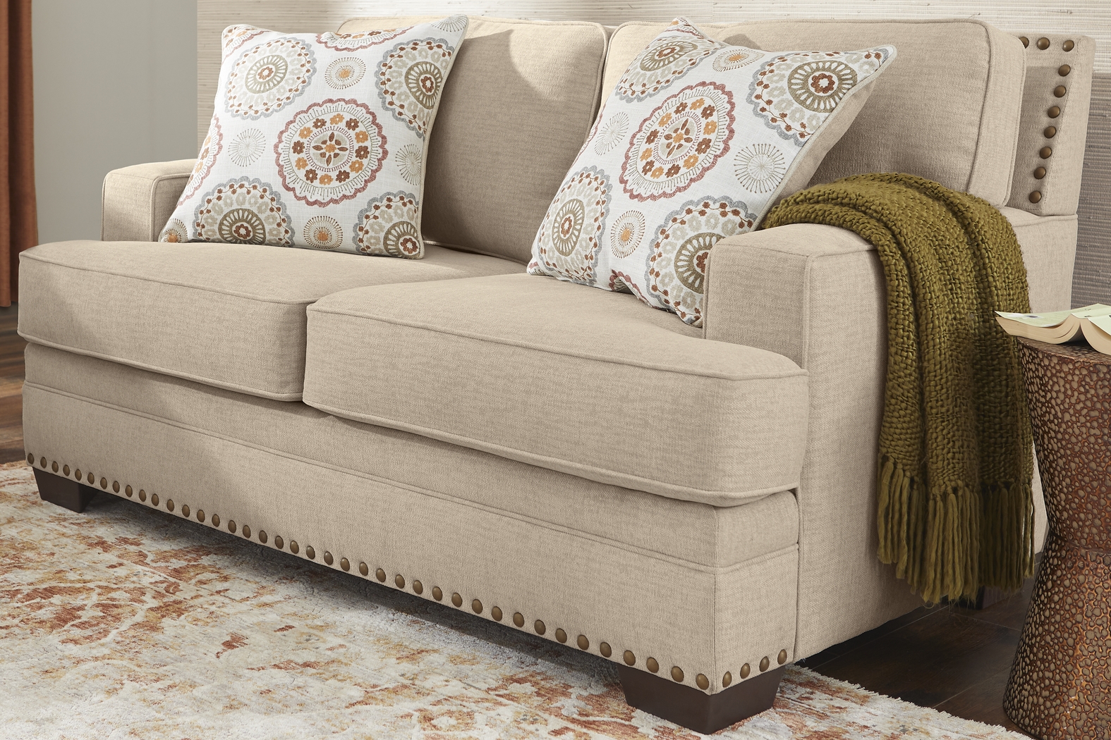 Reno Hills Beige Woven 2 Pc Living Room - Thumbnail - Image 7