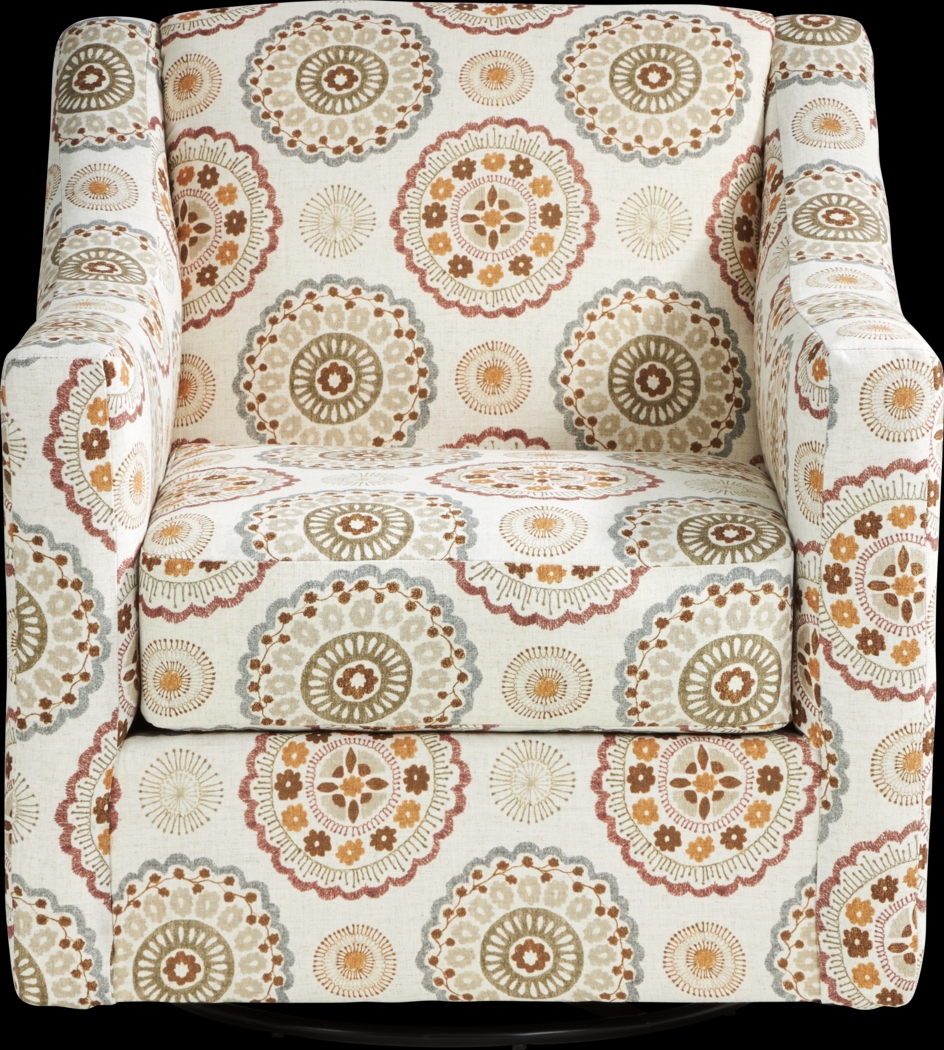 Reno Hills Orange Swivel Chair - Thumbnail - Image 2