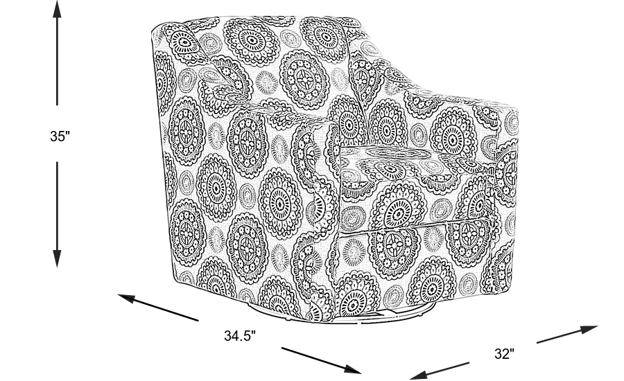 Dimension Image. Please refer to the Dimension Tab on this page for dimension details.