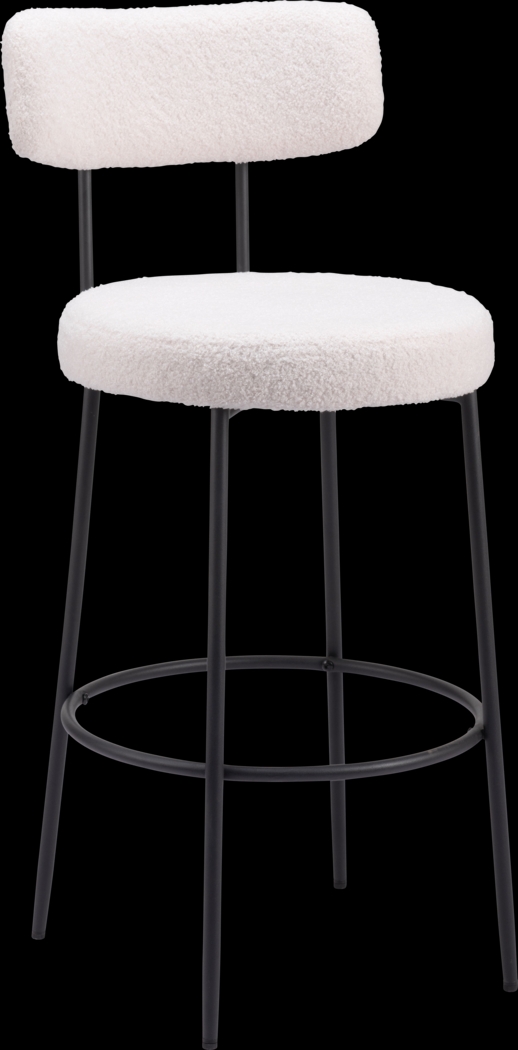 Rentz White Barstool, Set of 2 - Thumbnail - Image 3