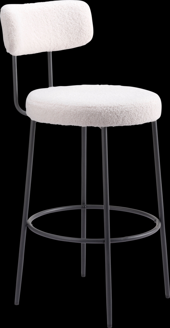 Rentz White Barstool, Set of 2 - Thumbnail - Image 4
