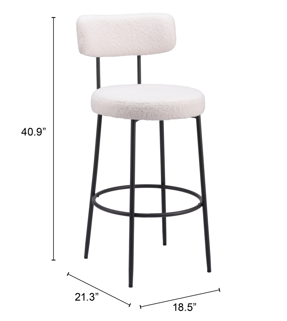 Rentz White Barstool, Set of 2 - Thumbnail - Image 10