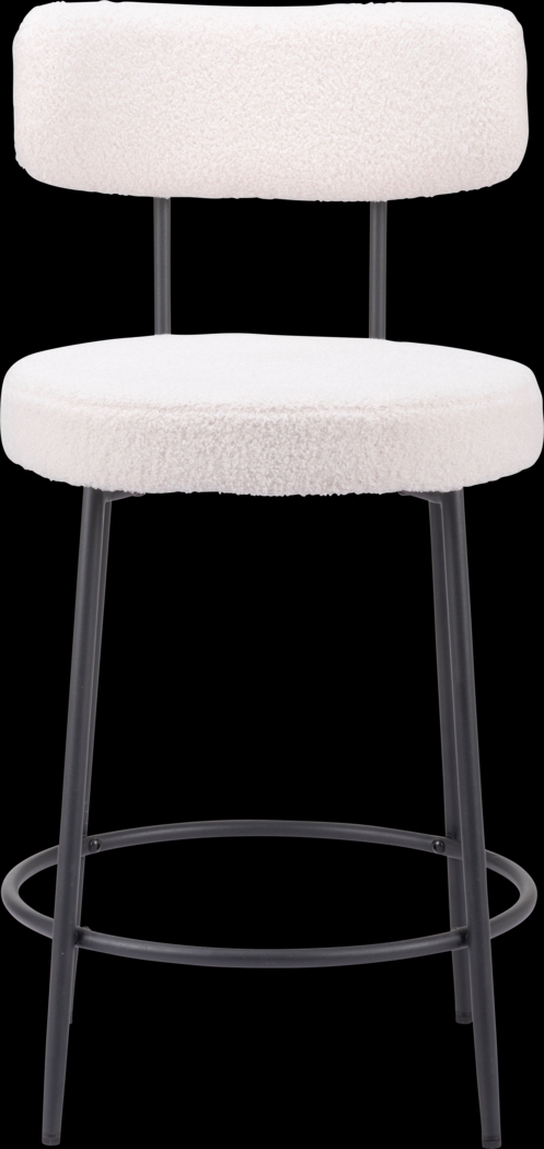 Rentz White Counter Height Stool, Set of 2 - Thumbnail - Image 5