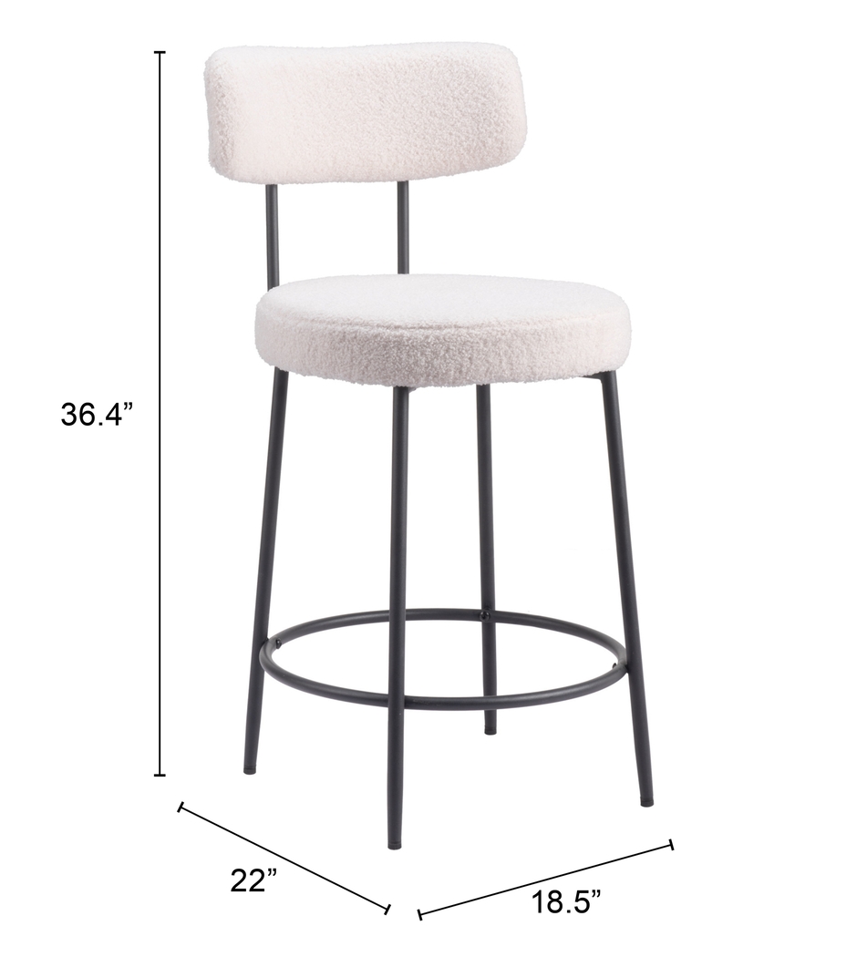 Rentz White Counter Height Stool, Set of 2 - Thumbnail - Image 10
