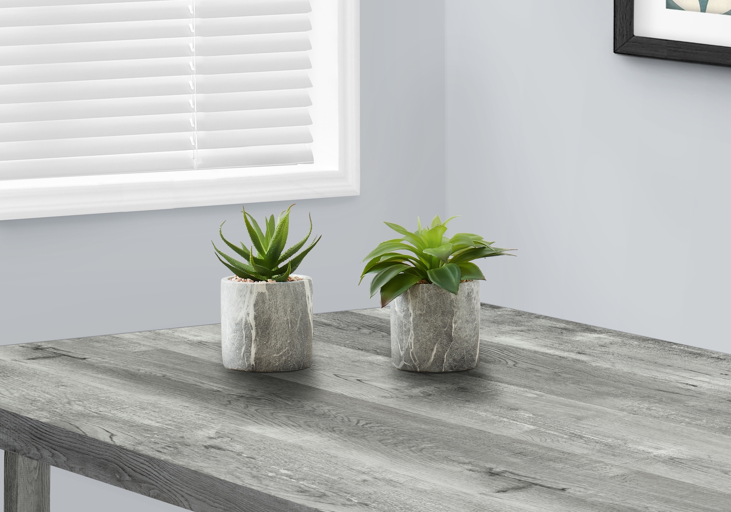 Reordan Green Artificial Succulent Plant, Set of 2 - Thumbnail - Image 2