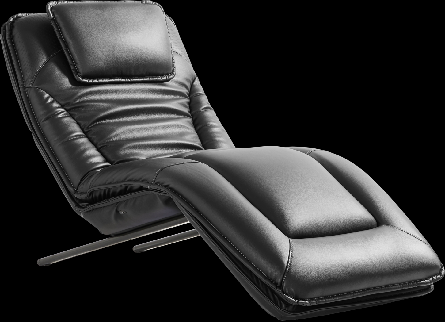 Repose Black Power Reclining Chaise - Thumbnail - Image 2