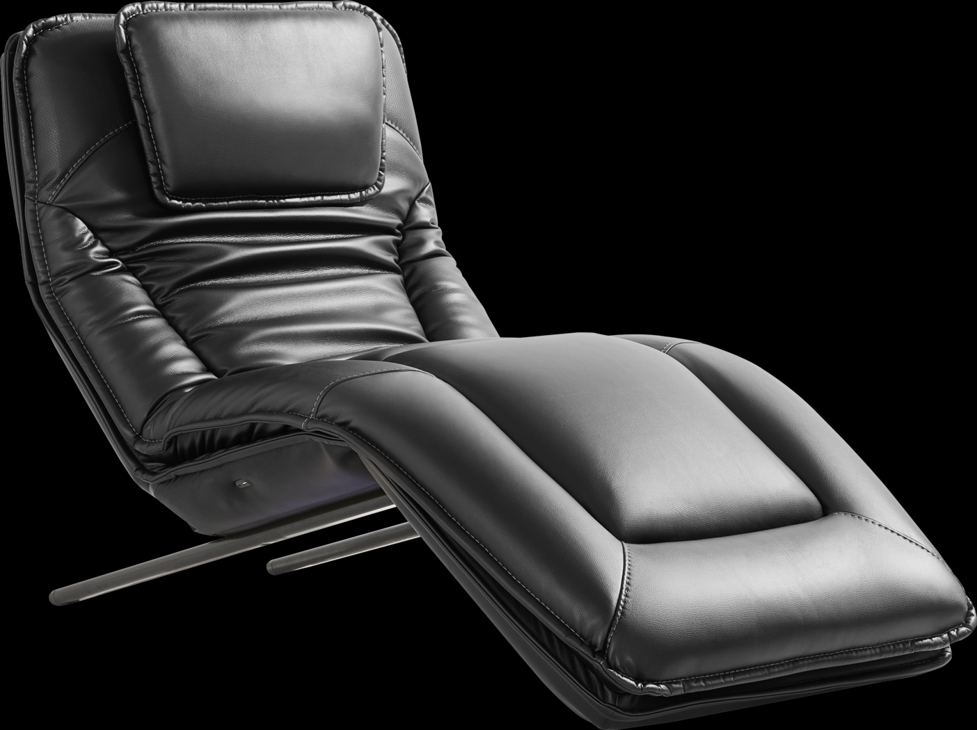 Repose Black Power Reclining Chaise - Thumbnail - Image 3