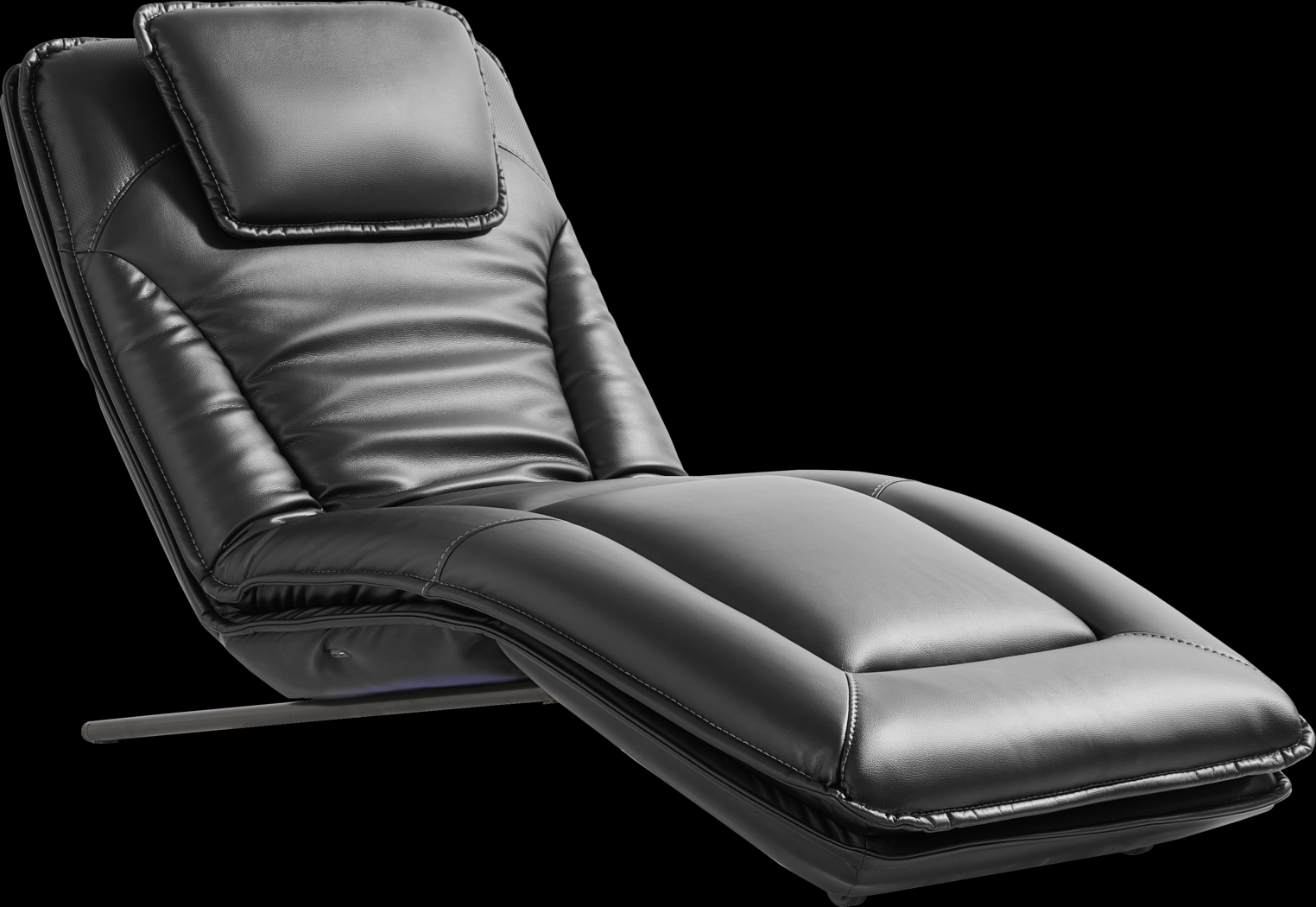 Repose Black Power Reclining Chaise - Thumbnail - Image 1