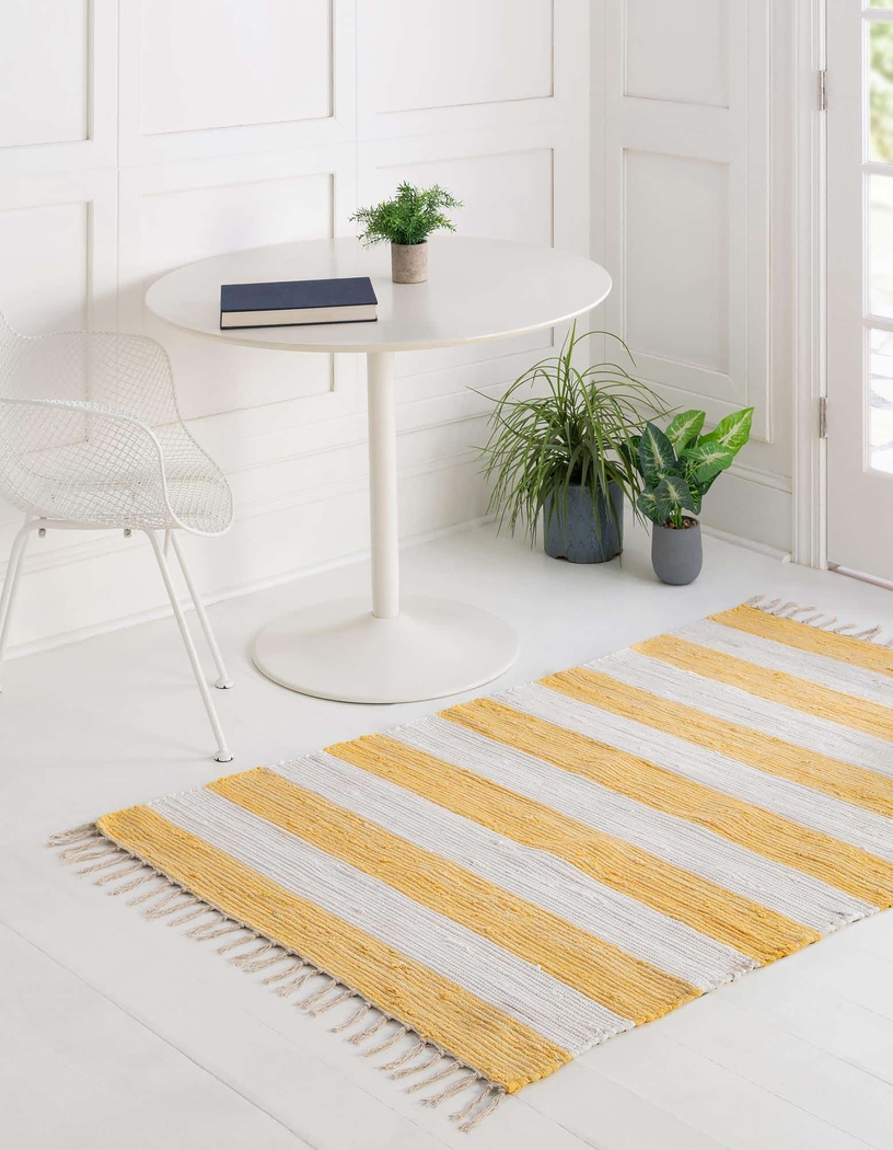 Reshay Yellow 5'1 x 8' Rug - Thumbnail - Image 3
