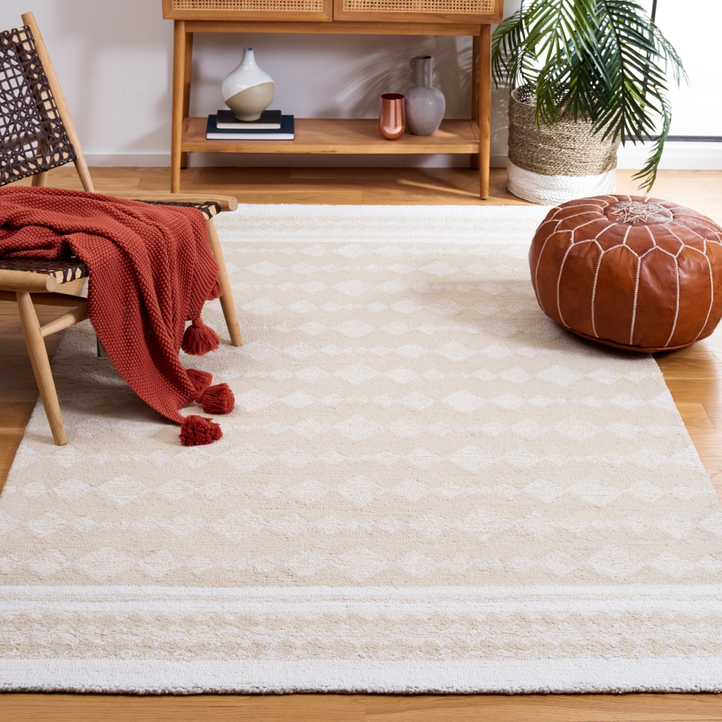 Resko Ivory/Beige 5' x 8' Rug - Thumbnail - Image 2