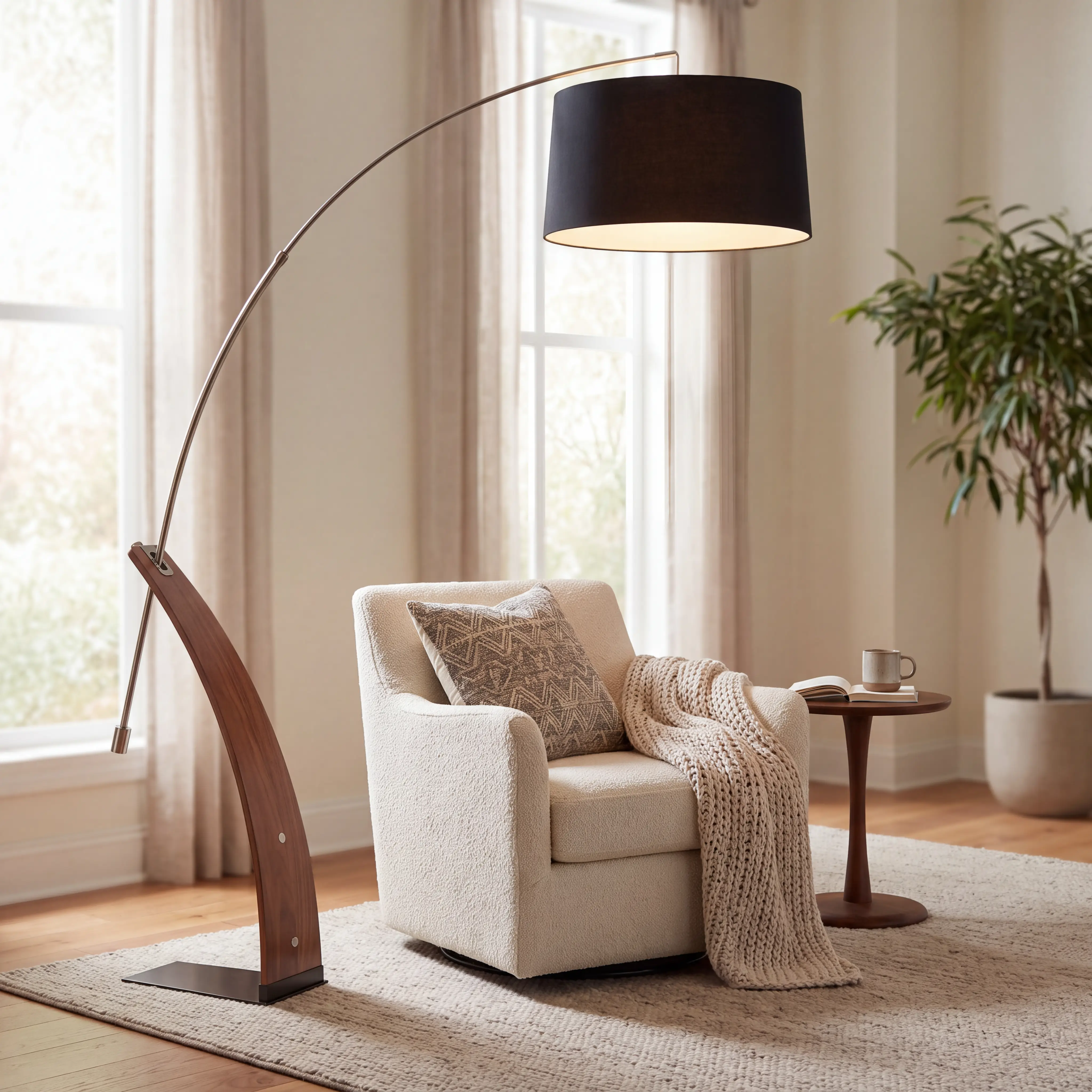 Restgate Walnut Floor Lamp - Thumbnail - Image 14