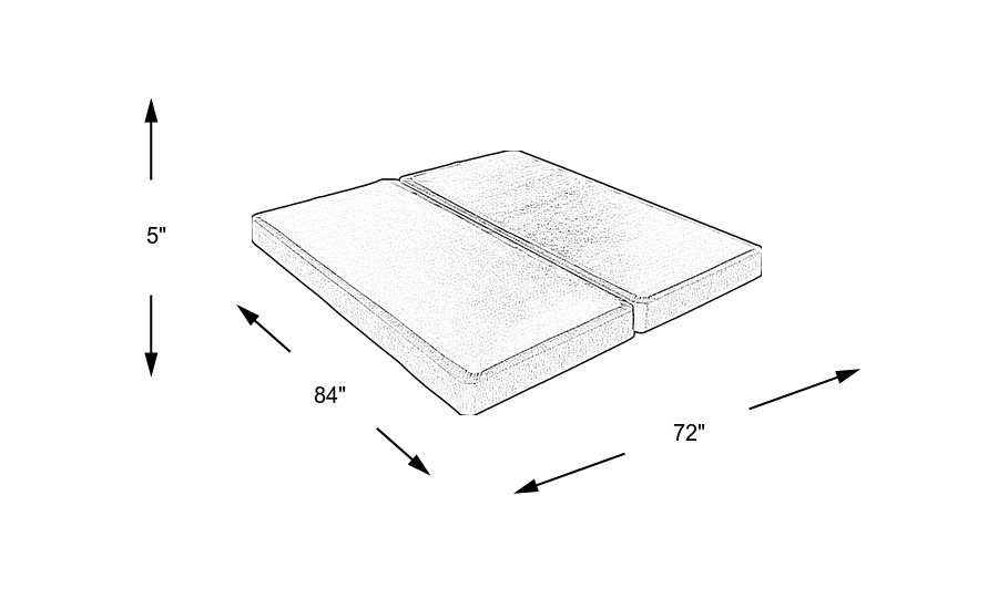 Dimension Image. Please refer to the Dimension Tab on this page for dimension details.