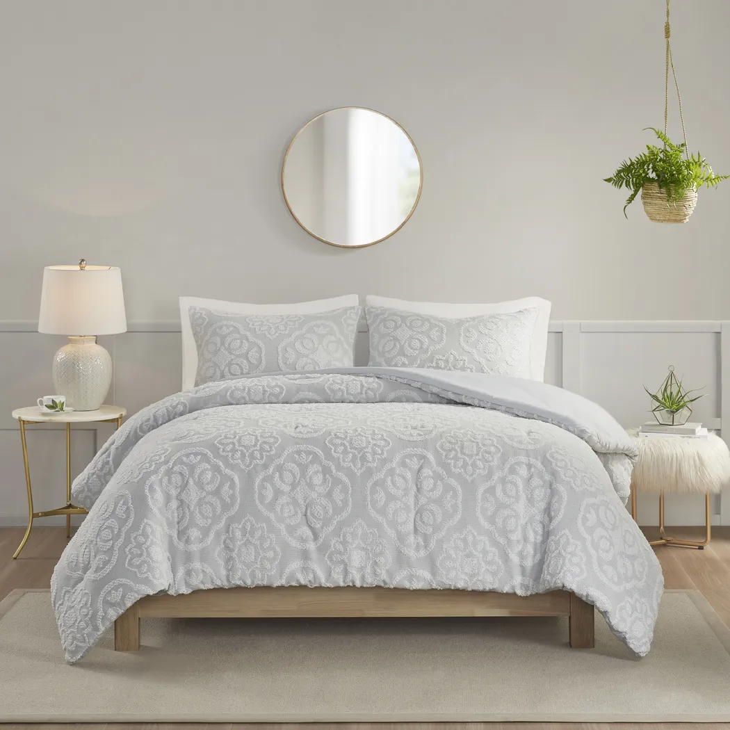 Retama Gray 3 Pc King/California King Comforter Set - Thumbnail - Image 2