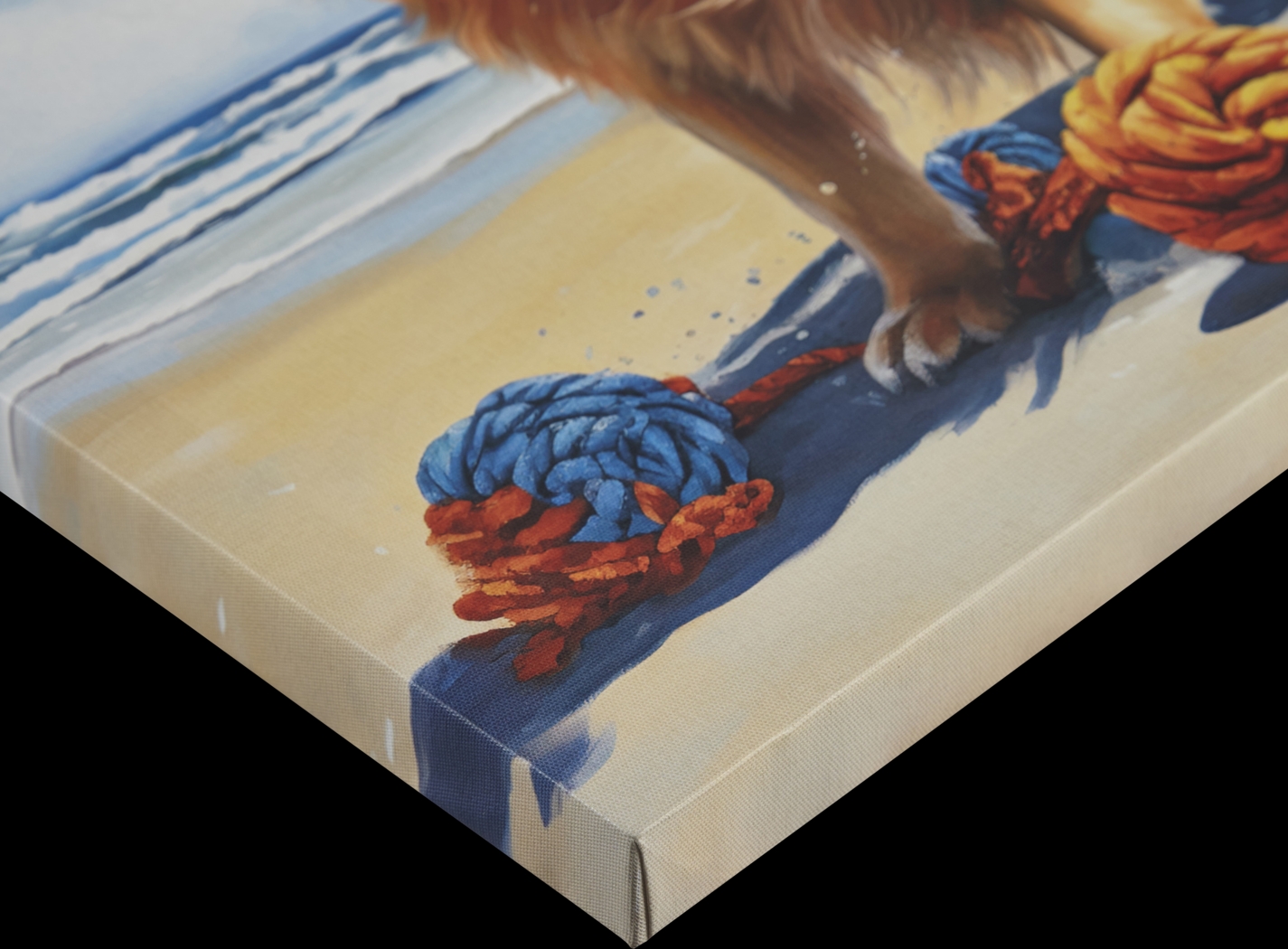 Retriever Playing Blue Wall Decor - Thumbnail - Image 5