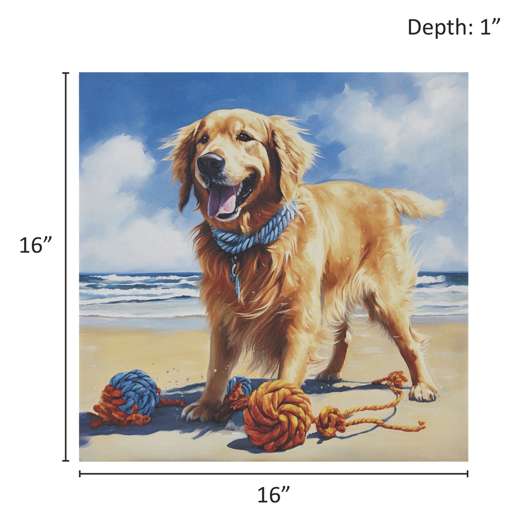 Retriever Playing Blue Wall Decor - Thumbnail - Image 8