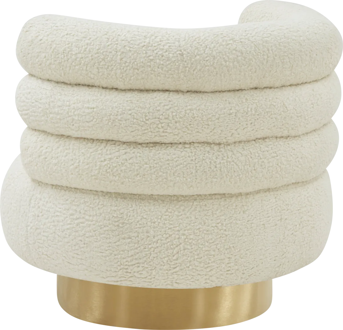 Retro Nest Cream Swivel Chair - Thumbnail - Image 4