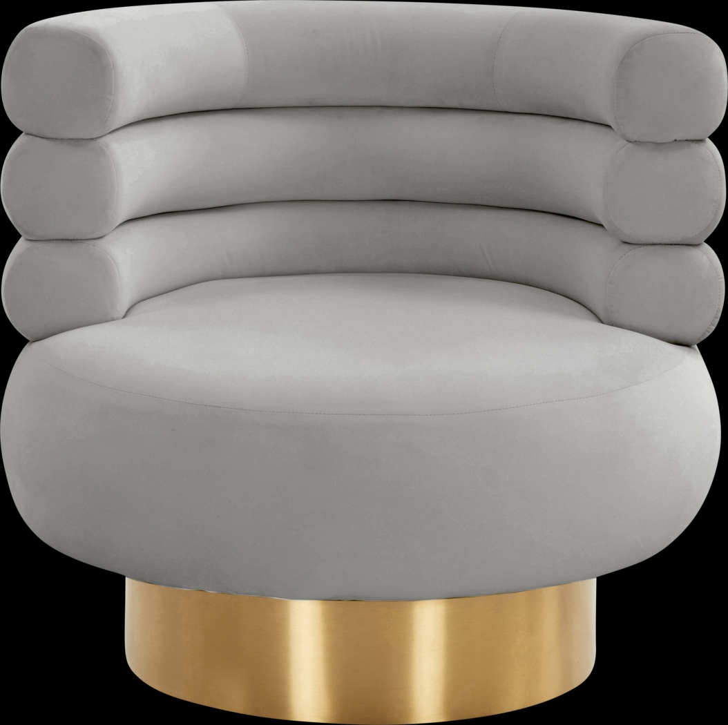 Retro Nest Gray Swivel Chair - Thumbnail - Image 2