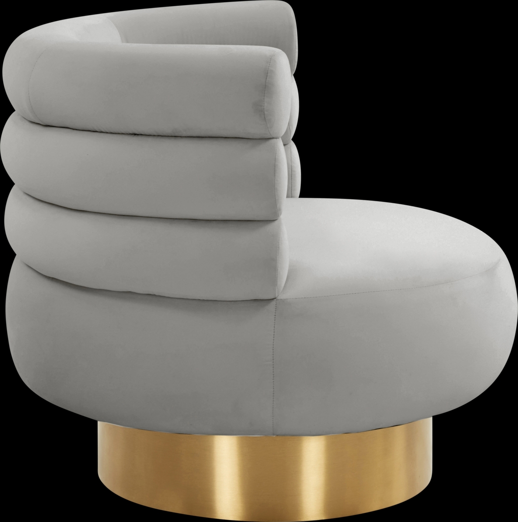 Retro Nest Gray Swivel Chair - Thumbnail - Image 3