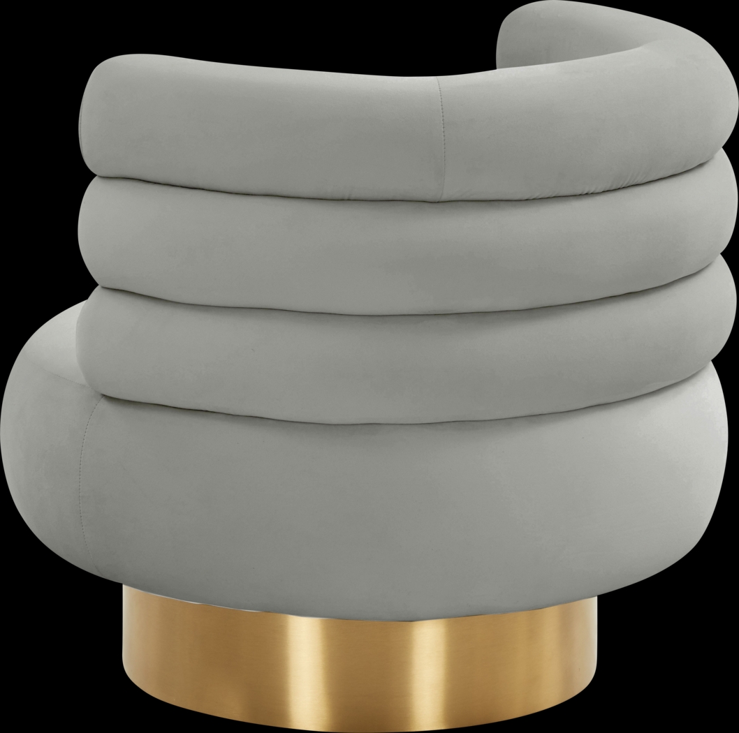 Retro Nest Gray Swivel Chair - Thumbnail - Image 4