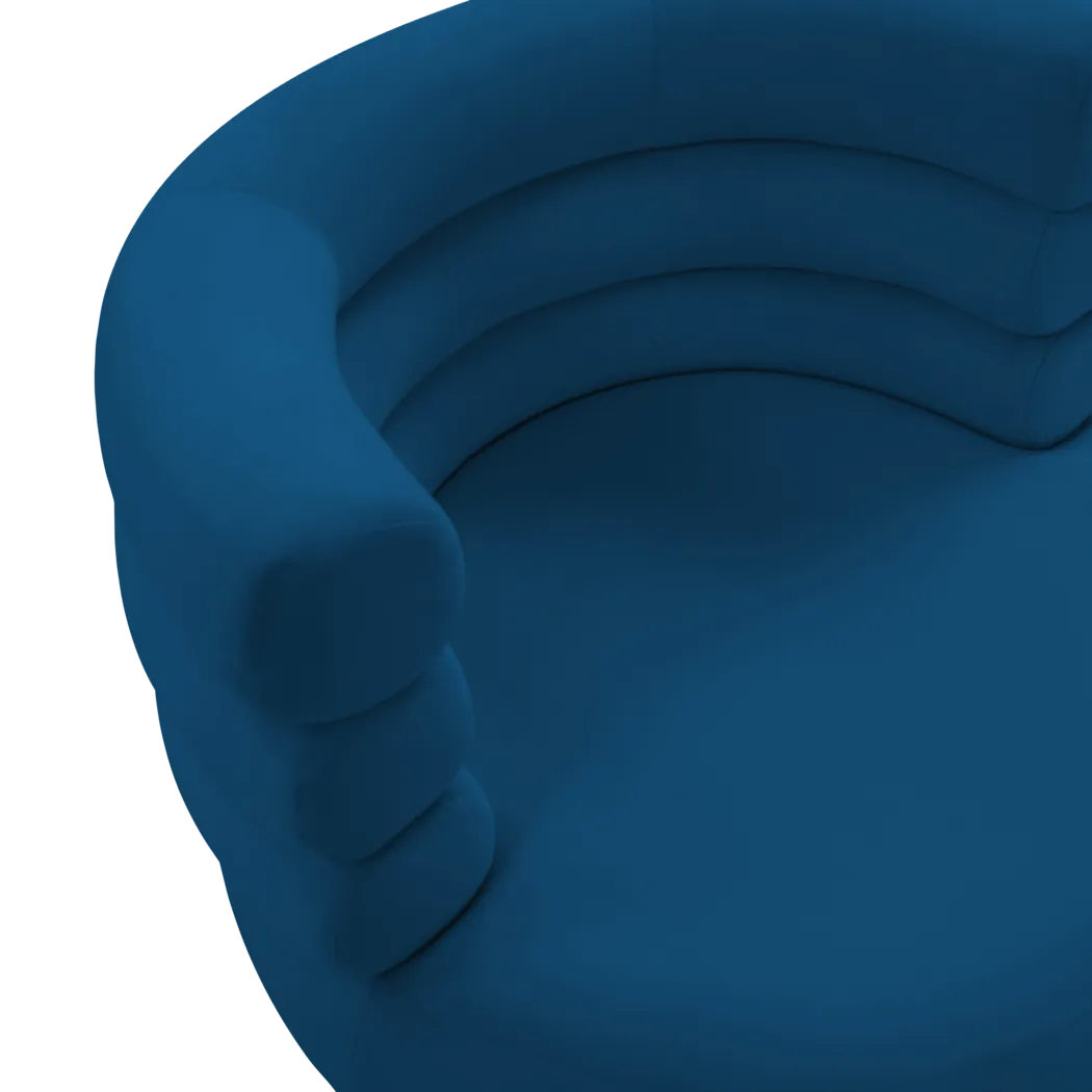 Retro Nest Navy Swivel Chair - Thumbnail - Image 5