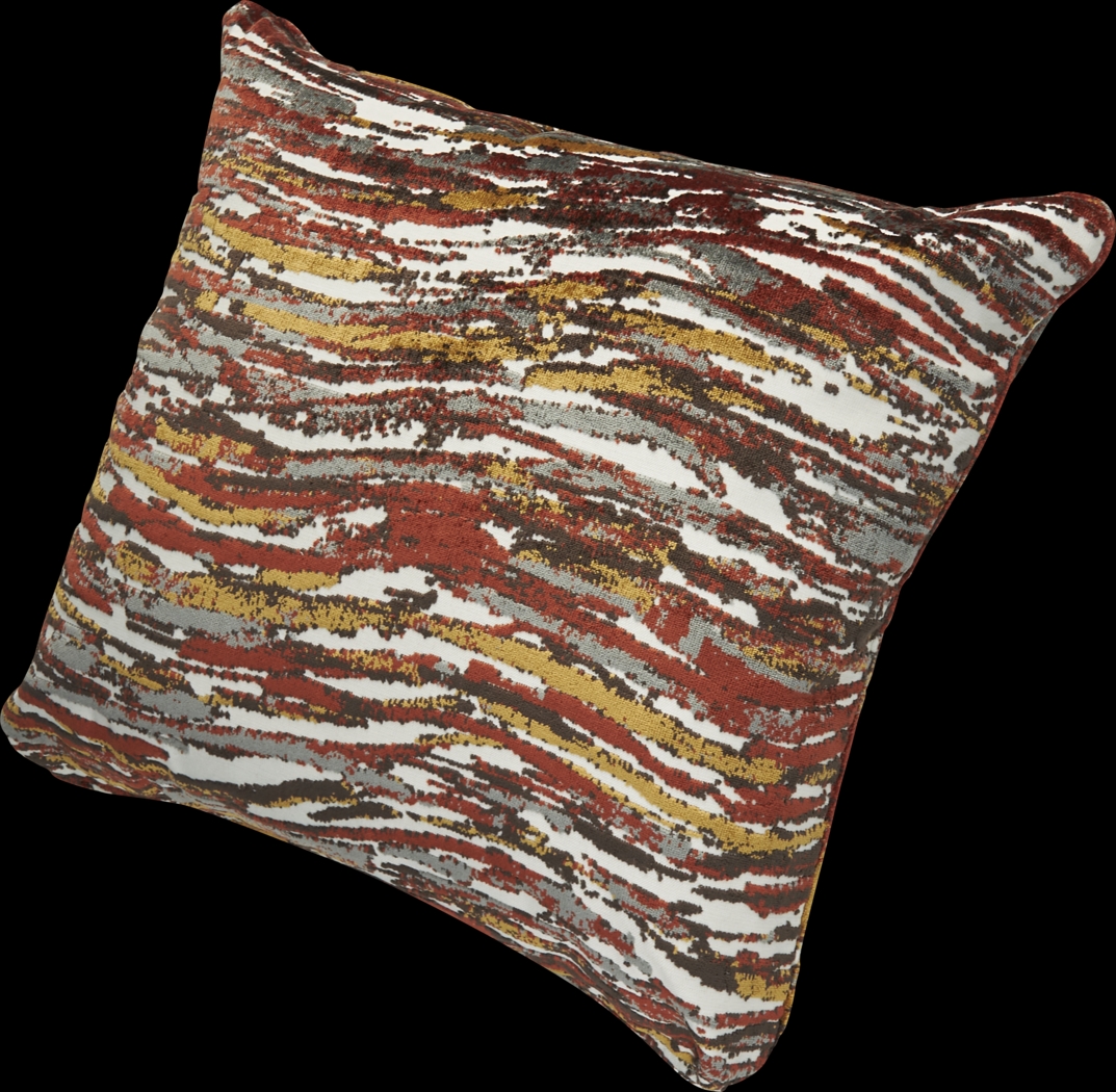 Retro Wave Caramel Pillow, Set of Two - Thumbnail - Image 2