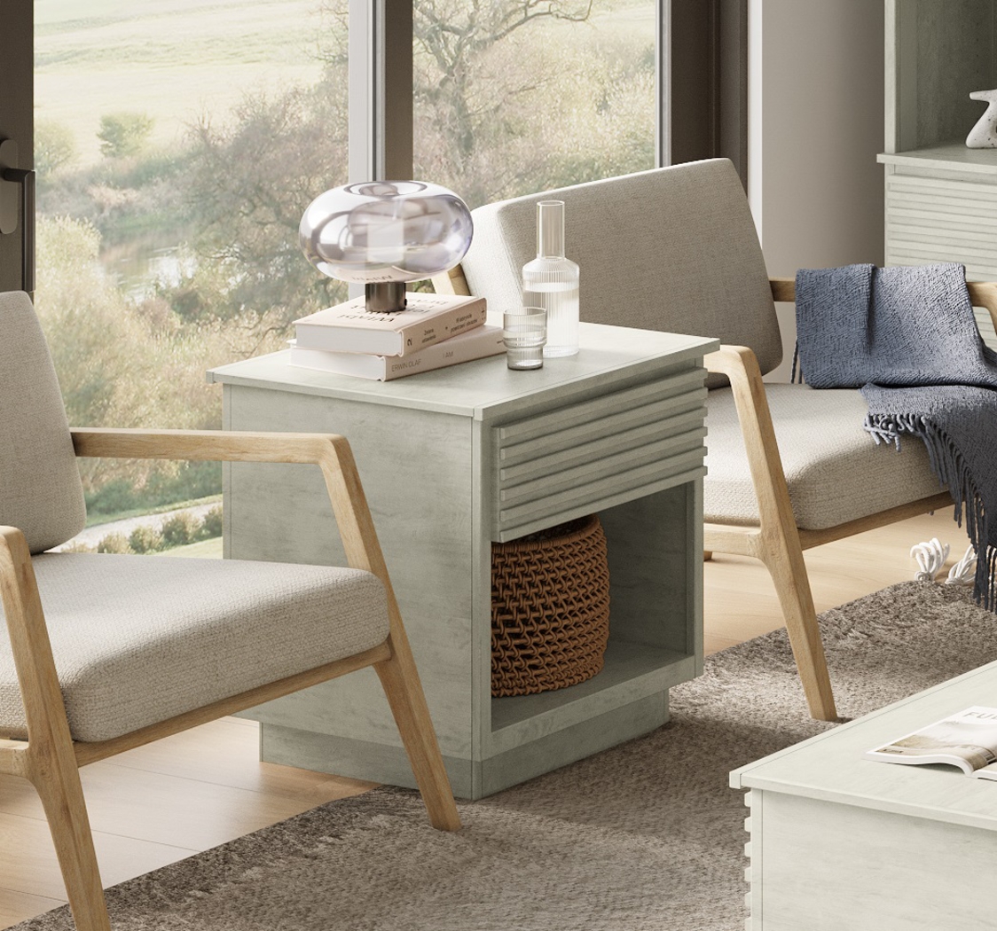 Revei Beige End Table - Thumbnail - Image 2