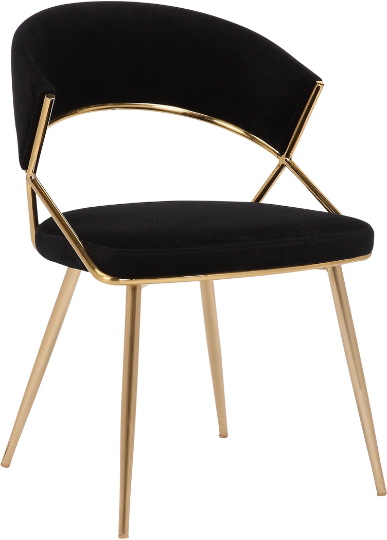 Reverrend Black Side Chair, Set of 2 - Thumbnail - Image 2