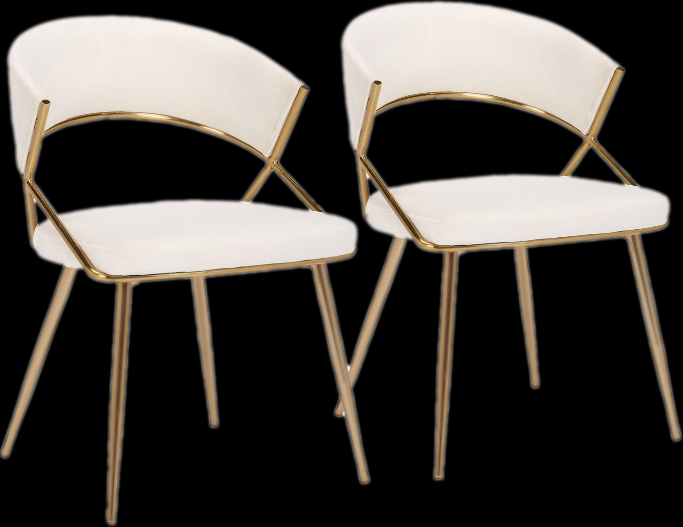 Reverrend Cream Side Chair, Set of 2 - Thumbnail - Image 1