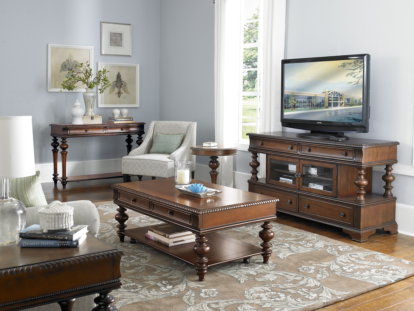 Reykin Cherry Sofa Table - Thumbnail - Image 3