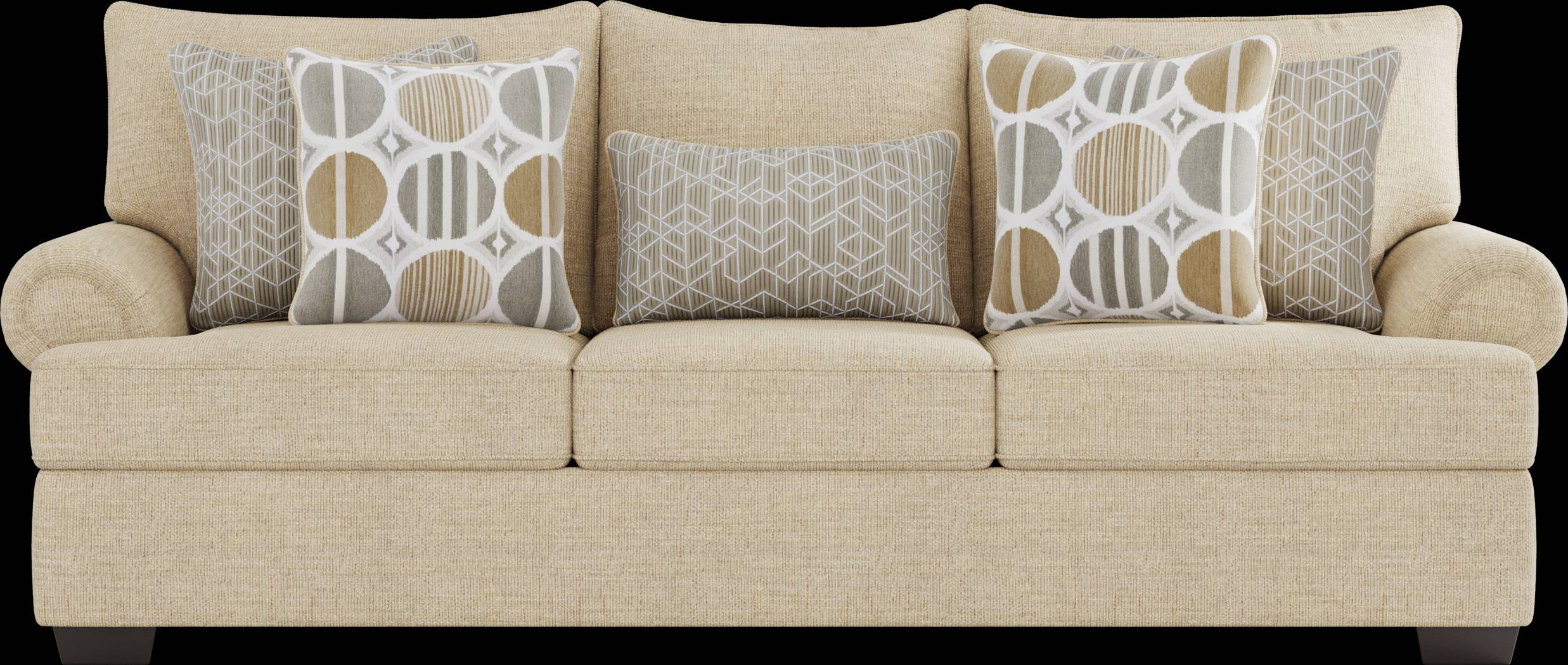 Reyna Point Tan 7 Pc Living Room with Sleeper Sofa - Thumbnail - Image 2