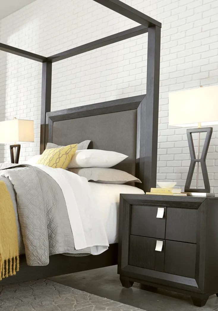 Reynoldstown Charcoal 4 Pc Queen Canopy Bed - Thumbnail - Image 2