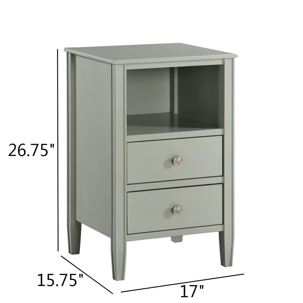 Rhad Gray Nightstand - Thumbnail - Image 13