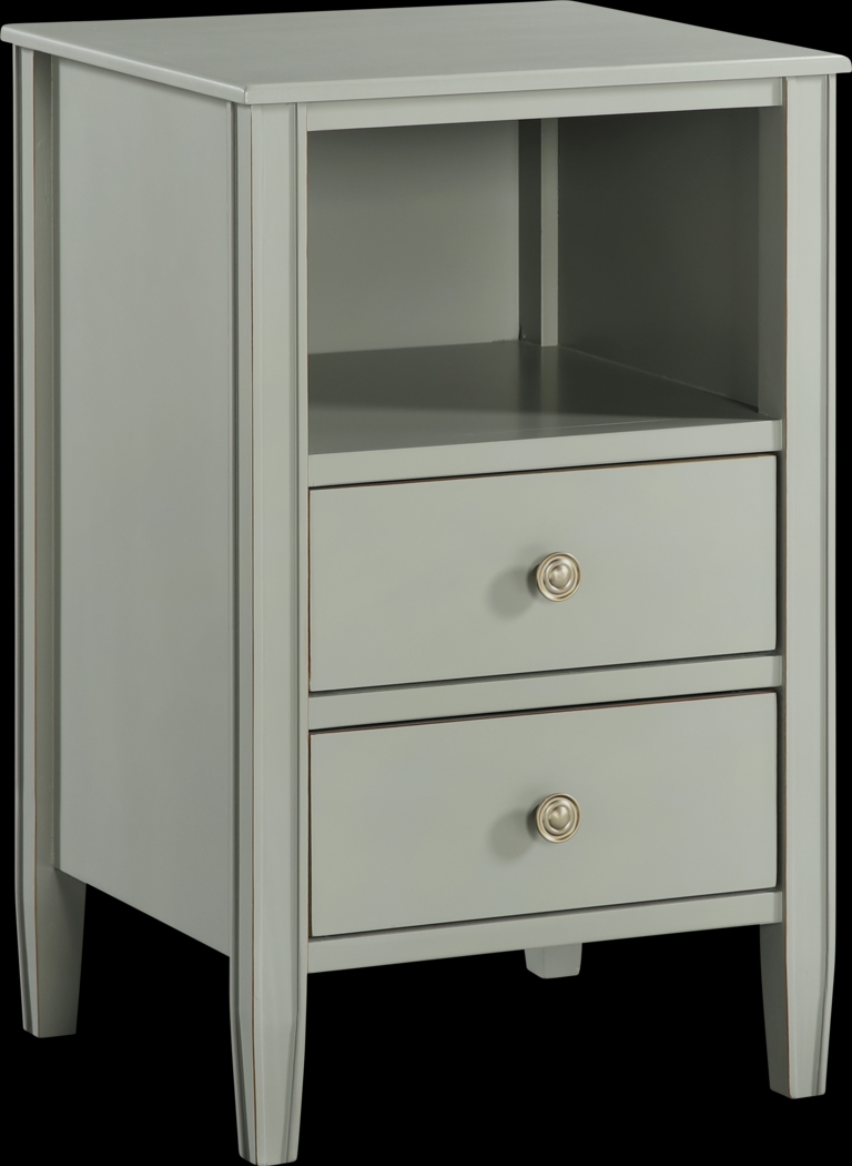 Rhad Gray Nightstand - Thumbnail - Image 1