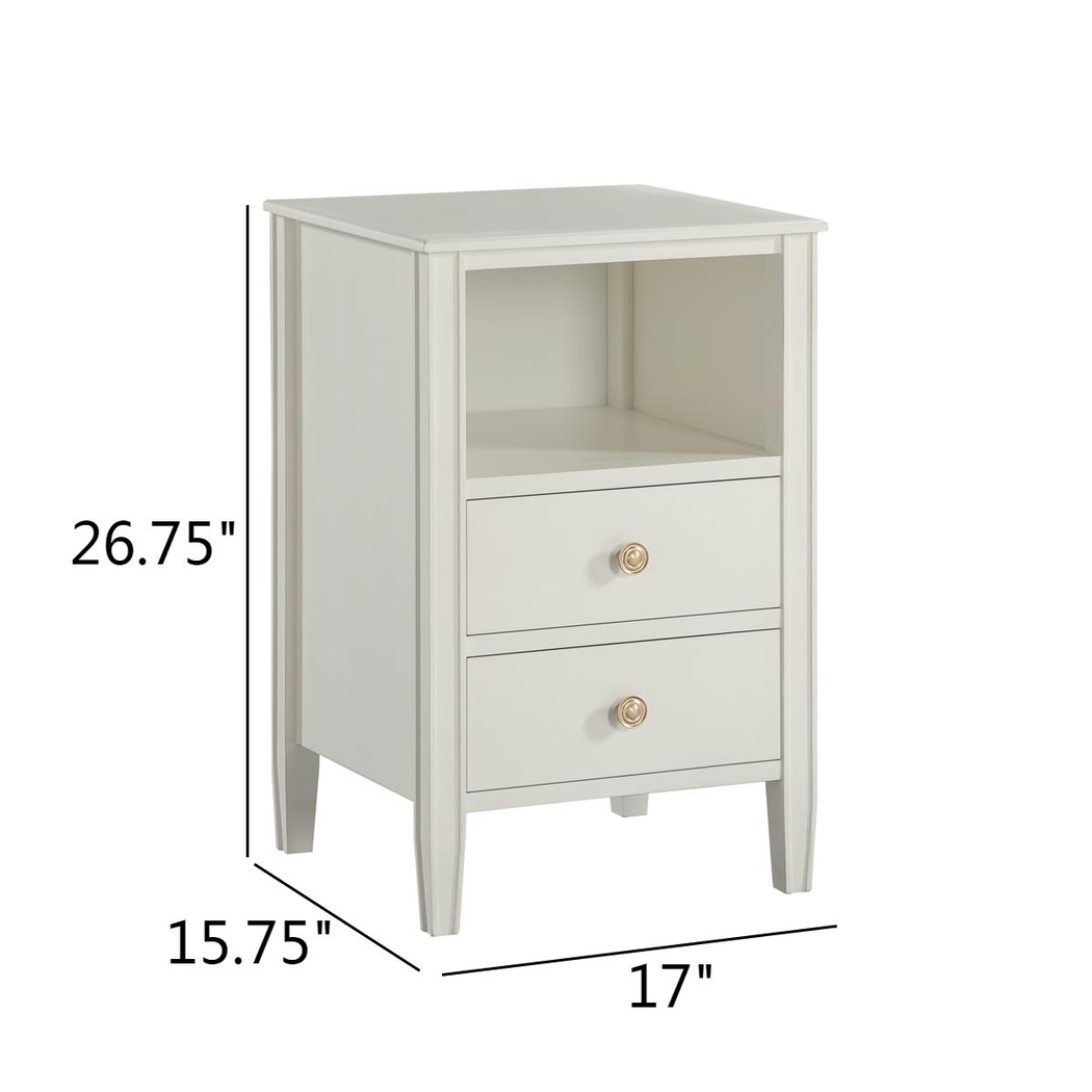 Rhad White Nightstand - Thumbnail - Image 12