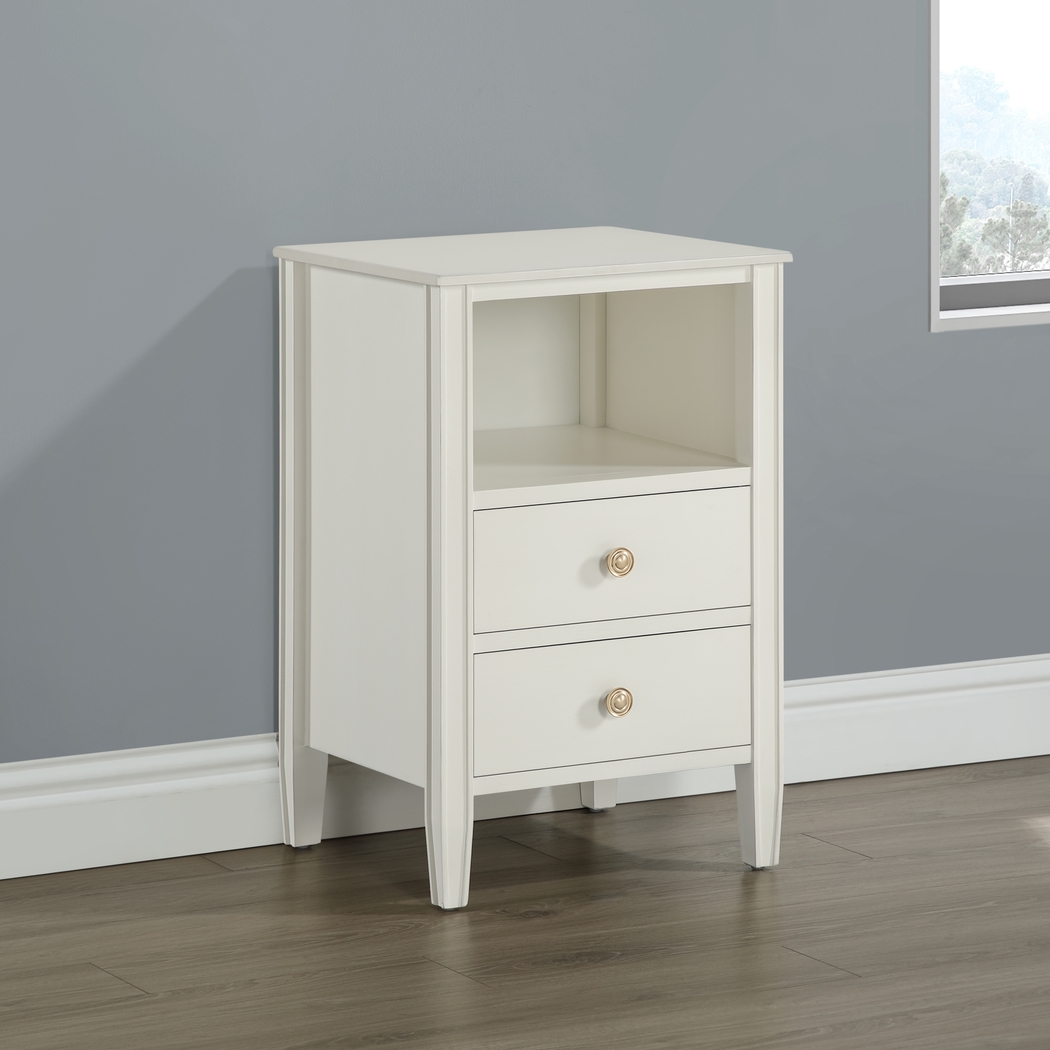 Rhad White Nightstand - Thumbnail - Image 3
