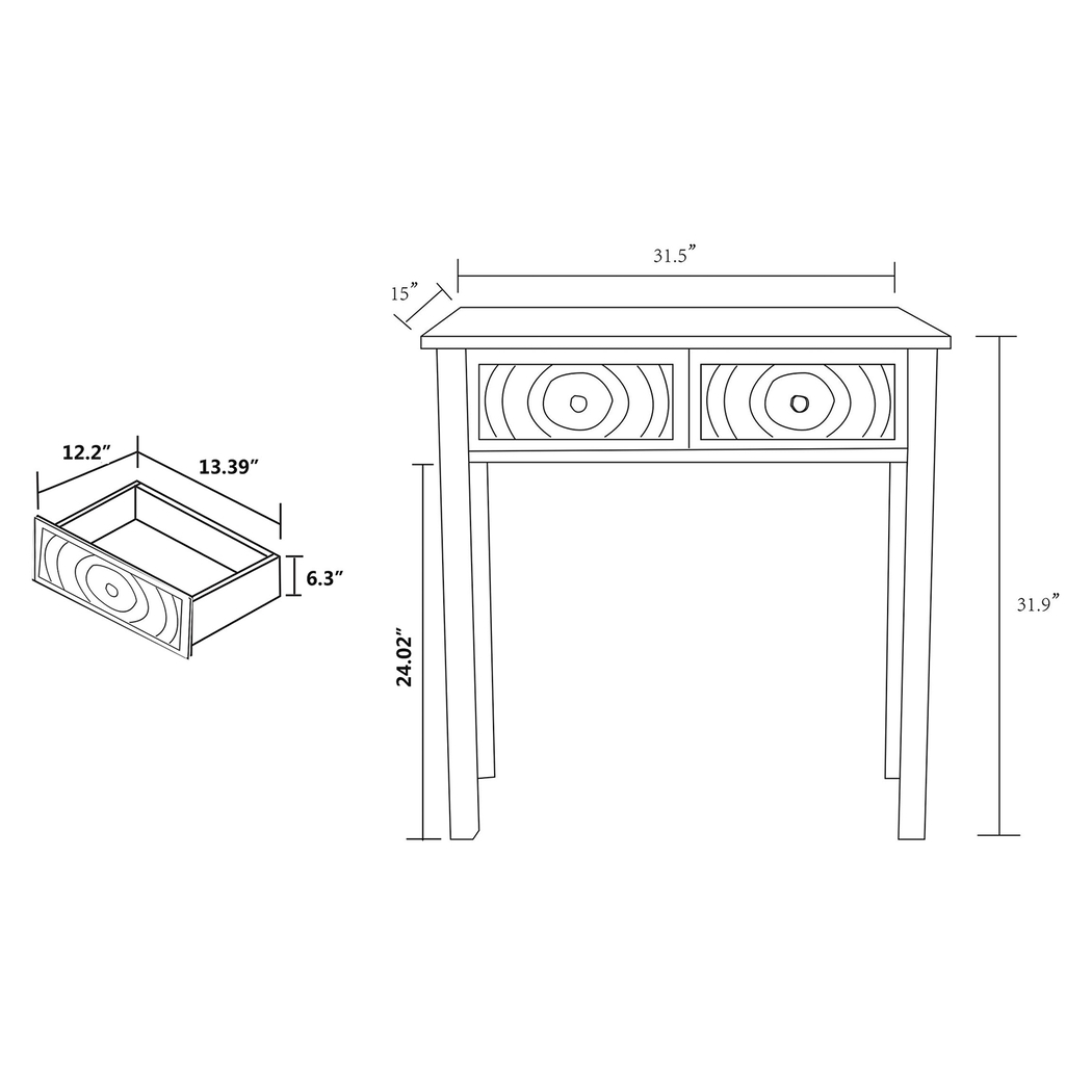 Rhodesa White Sofa Table - Thumbnail - Image 11