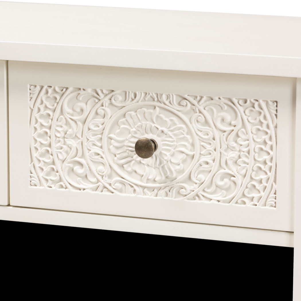 Rhodesa White Sofa Table - Thumbnail - Image 6