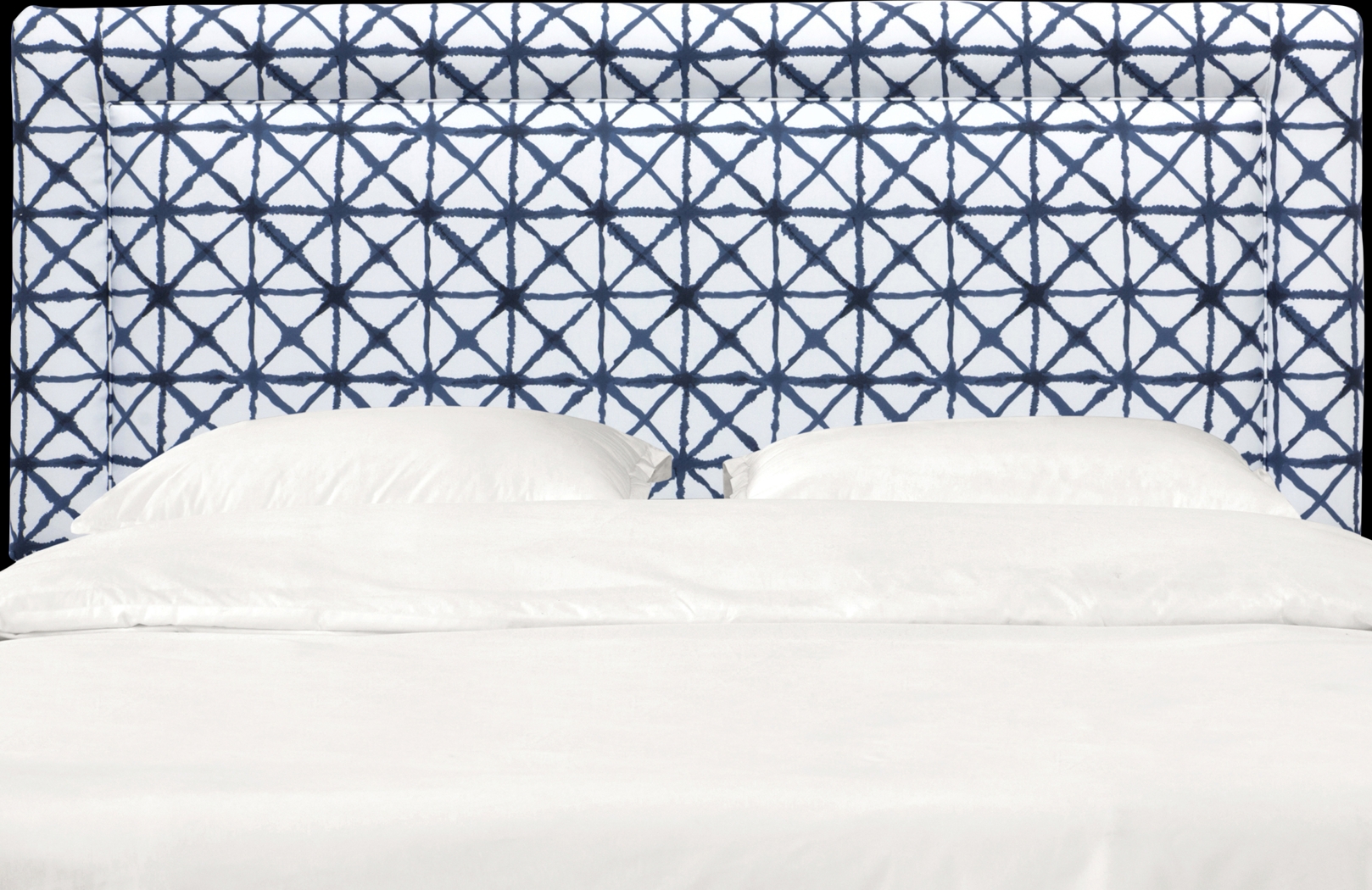 Rhombusland Blue King Upholstered Headboard - Thumbnail - Image 2