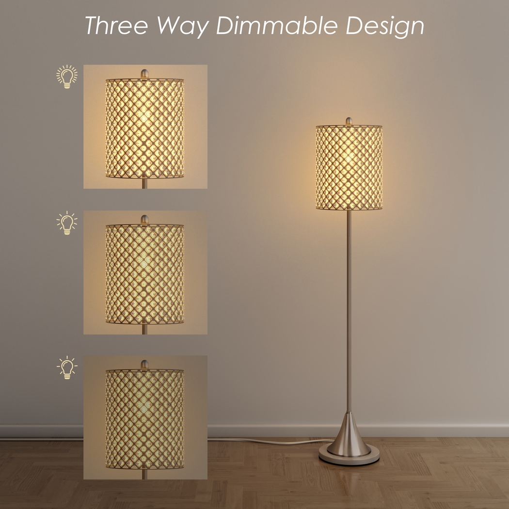 Rhumna Drive Silver Floor Lamp - Thumbnail - Image 5